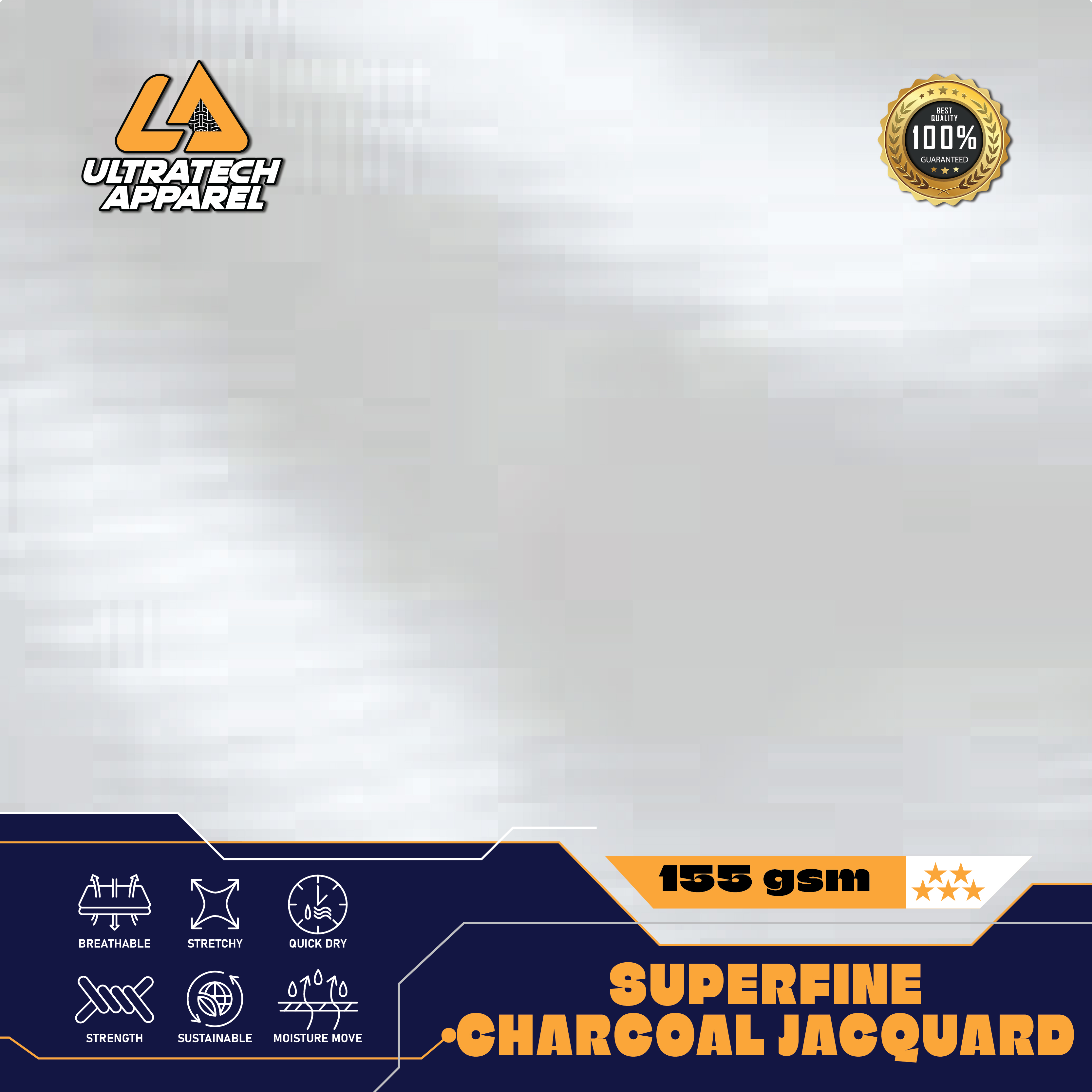 Superfine Charcoal Jacquard (155gsm)
